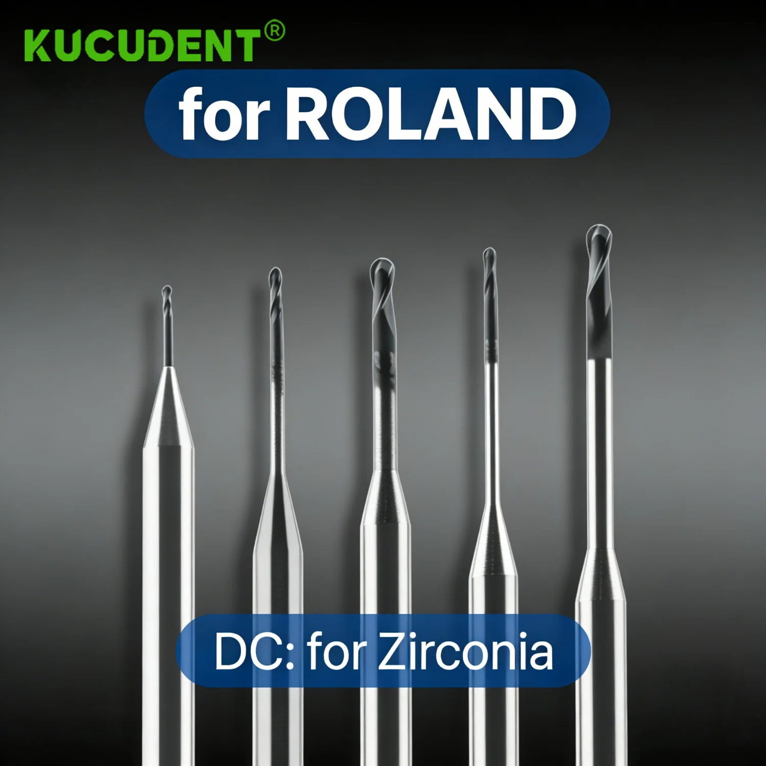 

Dental Milling Burs for Roland D4 Shank Coating Grinding Tools for Zirconia Compatible with CADCAM Milling Machine Dentist Lab