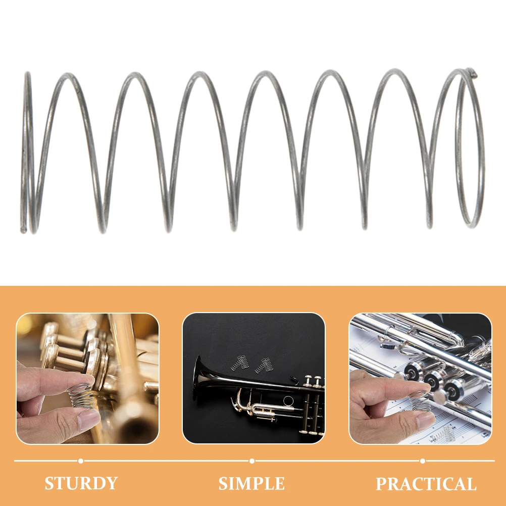 

6pcs Springs Stainless Steel Parts Durable Sturdy Easy Storage Copper Instrument Accessories Spring Replacement Button Spring