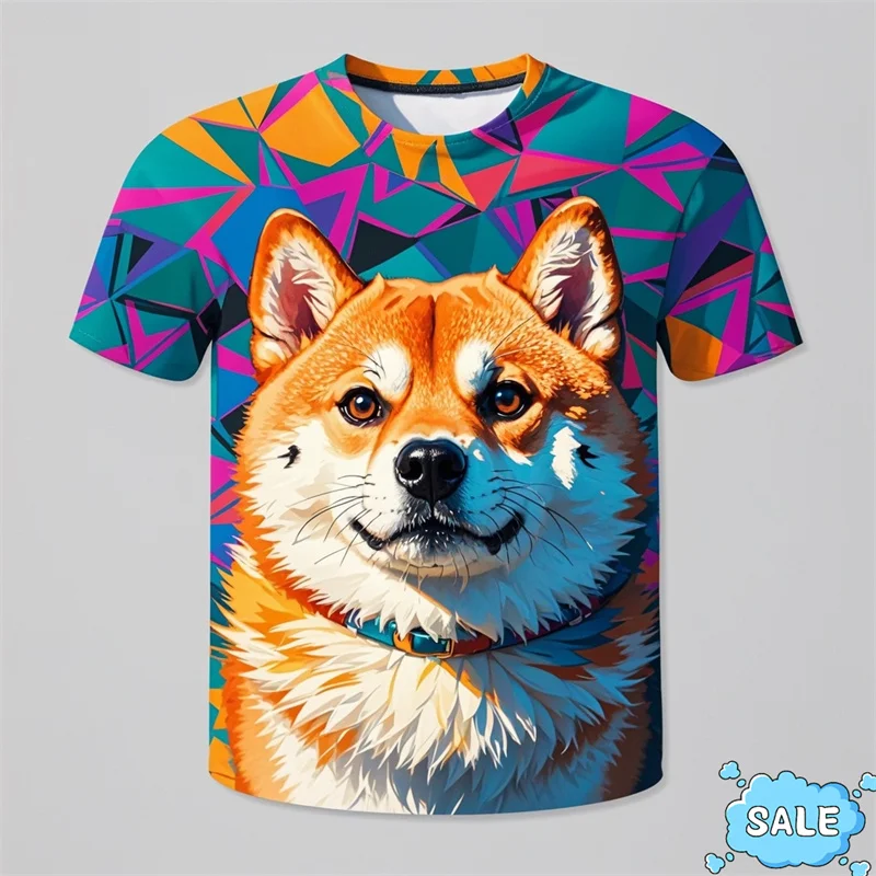 New Harajuku 3D Cute Doge Cheems Print T Shirt Shiba Inu Graphic T-Shirts Unisex Funny Streetwear T-shirts Fashion Mens Clothing