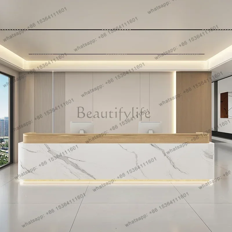 Factory Direct Sales Italian Style Modern Reception Desks Beauty Salon Simplicity Reception Desks Clothing Store Office Furnitur