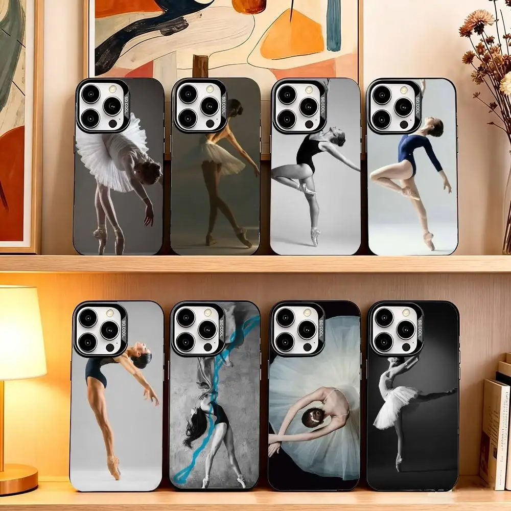 

Elegant B-Ballet Phone Case For iPhone 17,16,15,14,13,12,11 Plus,Pro Max,XS,Colorful Silver Black Cover