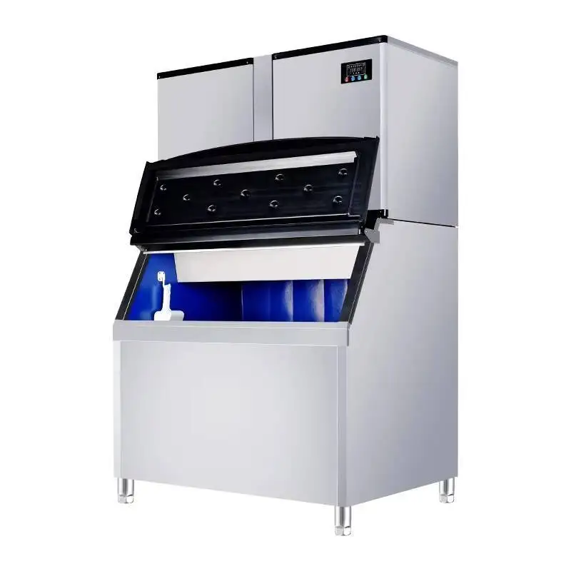 1000Kg Commercial Large Capacity Fully Automatic Split Machine Shop Ice Cubes Maker COFFEE MILK