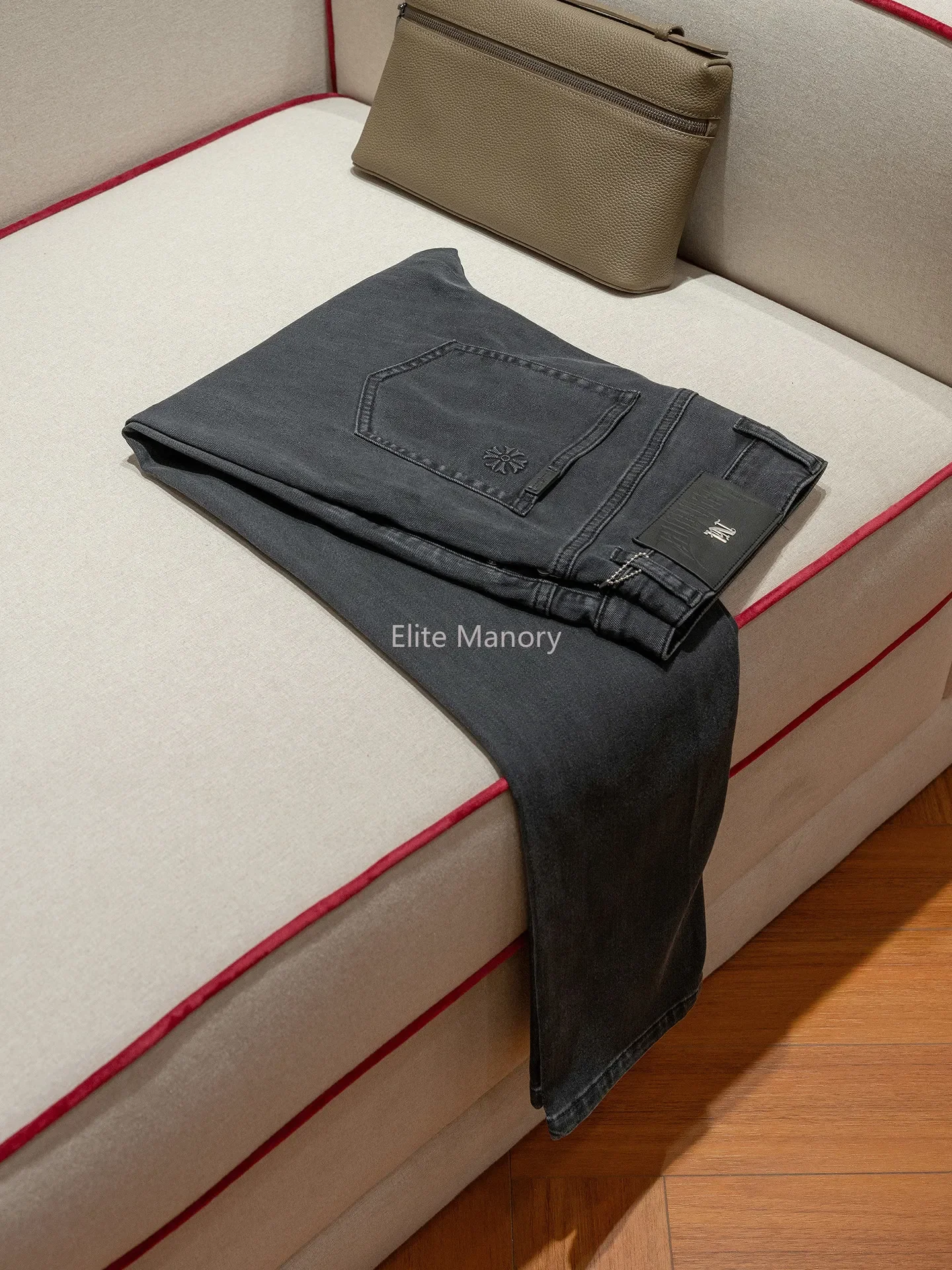 [8 ounces enzyme wash] Lyocell cotton comfortable and breathable, elastic thin small straight jeans