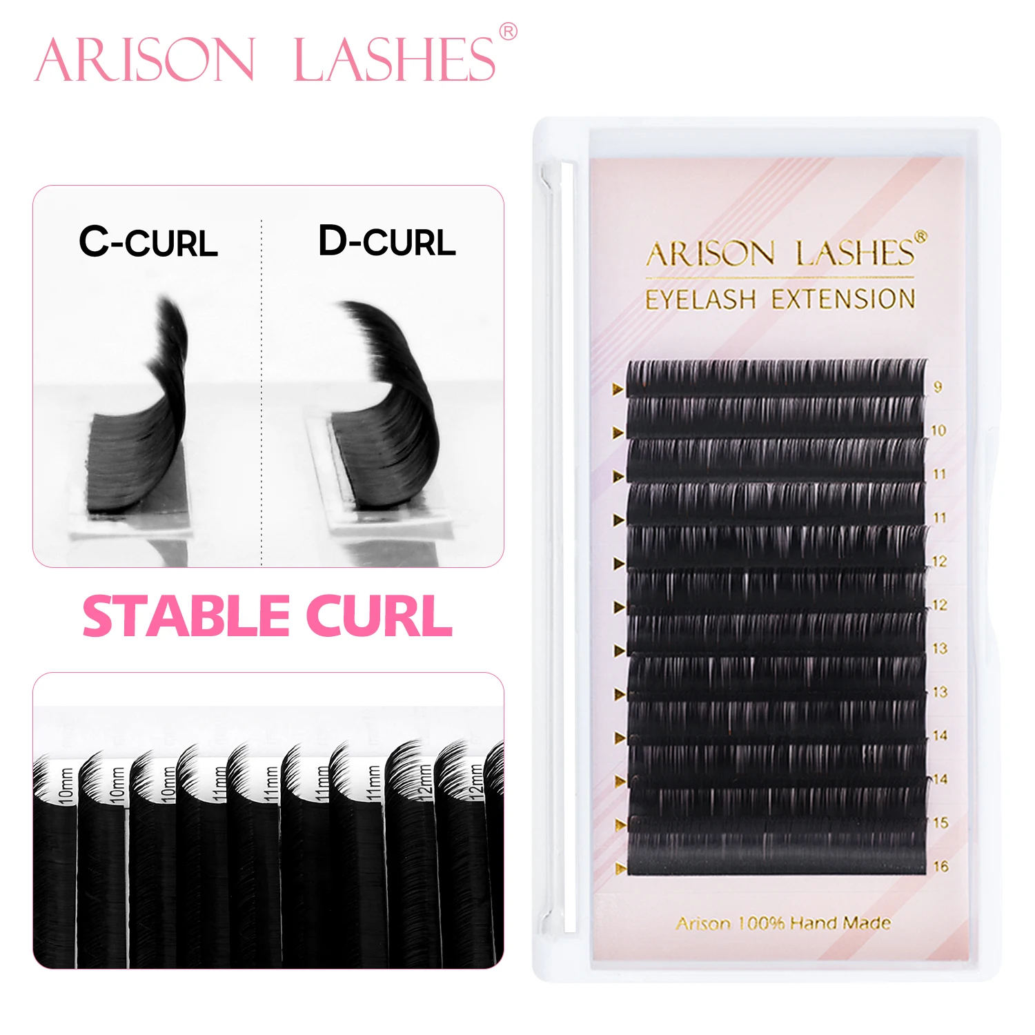 

Оптовая продажа, классические накладные ресницы ARISON C/D, Индивидуальные Накладные ресницы, русский объем, матовые черные натуральные Премиум ресницы