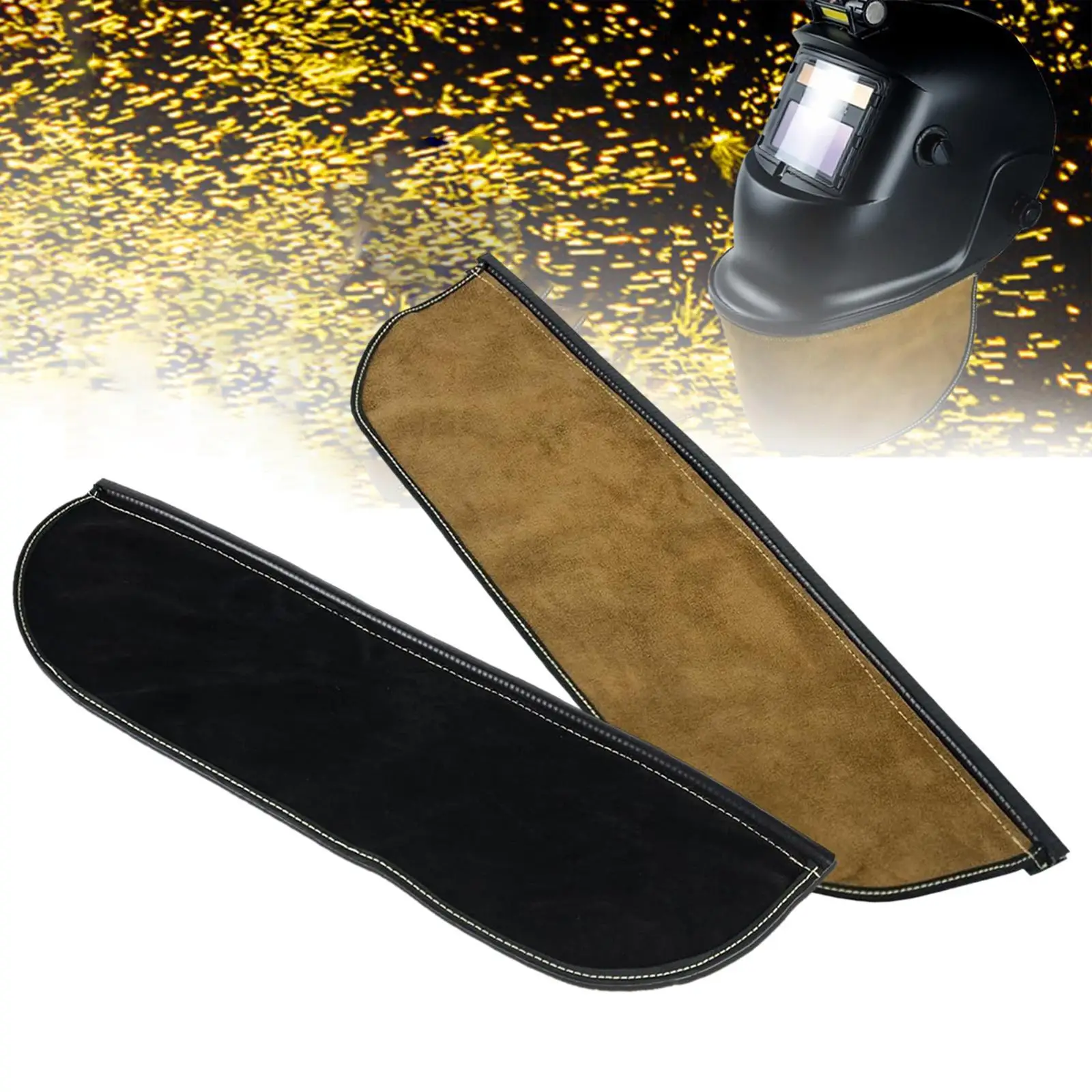 Capa de pescoço para capacete de soldagem, protetor de pescoço, resistente ao fogo, fácil