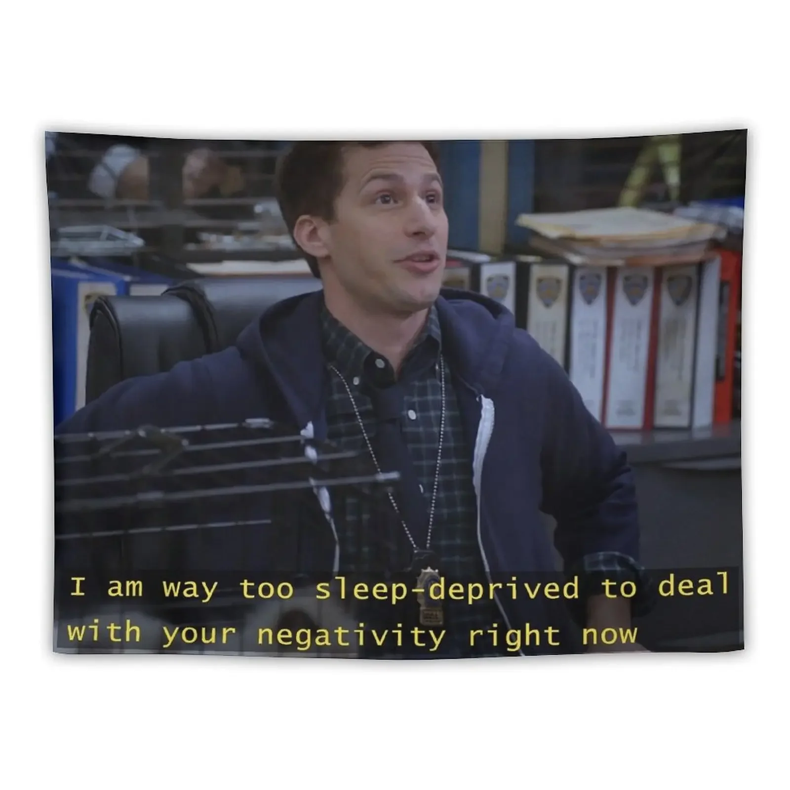 

jake peralta is sleep deprived Tapestry Wall Tapestries Wall Decorations Tapete For The Wall Tapestry