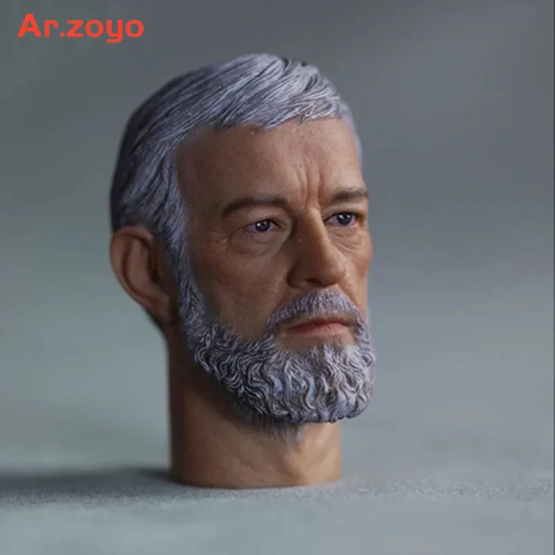 1/6 Obi- Wan Head Sculpt Alec Guinness Head Carving Model For 12”Male Soldier Action Figure Body Dolls