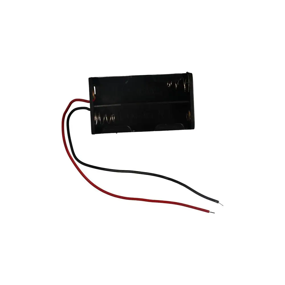 Caja/Estuche para 4 Pilas AA con Cables y Soporte, Almacenamiento de Pilas AA, Caja para Pilas AA