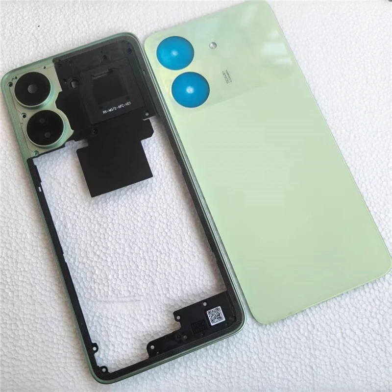 Full Housing for Xiaomi Poco C65 (2310FPCA4G) Back Cover+Middle Frame+Side Key+Camera Glass Lens
