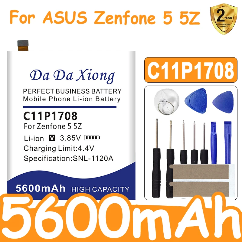 

ZS620KL ZE620KL C11p1708 Аккумулятор 5600 мАч для ASUS Zenfone 5 5Z ZE620KL X00QD ZS620KL Z01RD Аккумулятор + инструменты