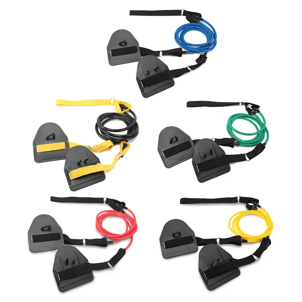20-60LBS Arm Strength Trainer Outdoor Gym Swimming Arm Professional Freestyle Resistance Bands Hand Webbed Paddle