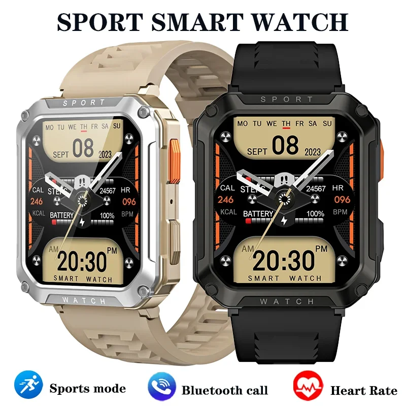 

Smart Watches for Men 2.01 Inch Bluetooth Call Smartwatch Heart Rate Tracker Sports Fitness Waterproof Women Bracelet for Xiaomi