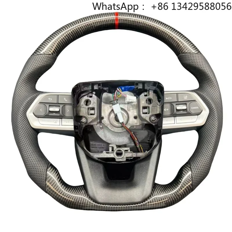 High-quality Water Transfer Carbon Fiber Car Steering Wheel for Toyota Hilux Yaris Land Cruiser  Car Accessories Steering Wheel