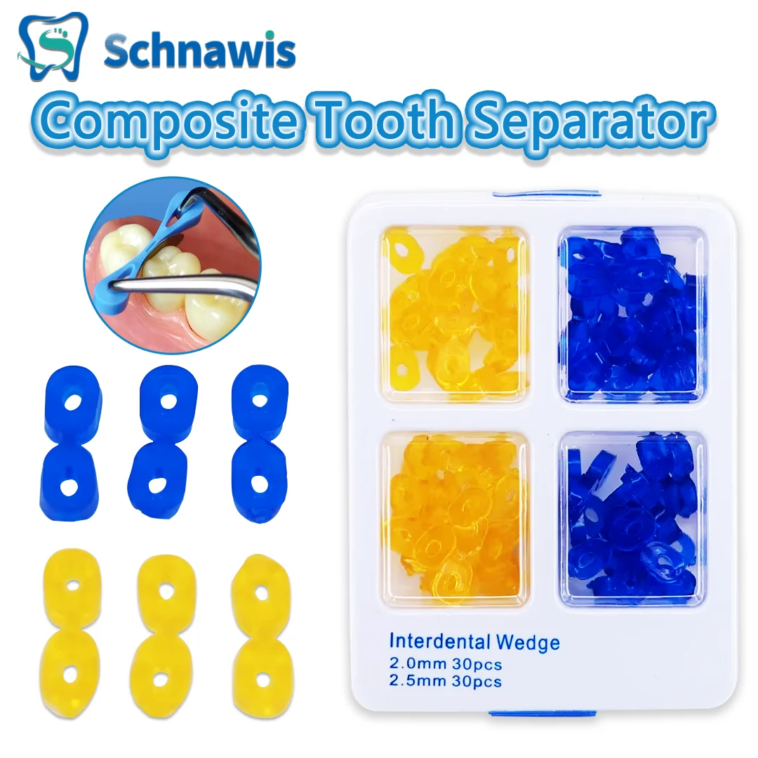 60Pcs Dental Elastic Rubber Fixing Wedges Matrix Matrices Dam Composite Tooth Separator Dentistry Accessory Tools