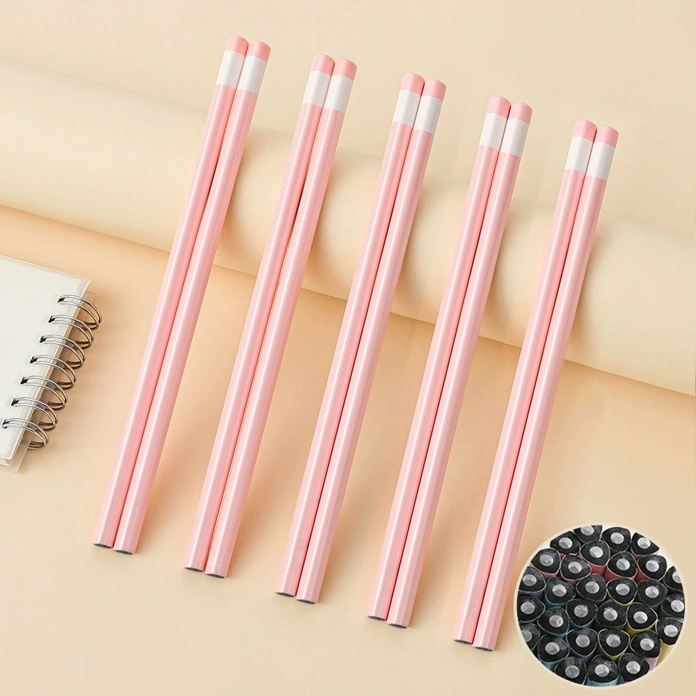 Personalized Custom Pencils, 100 Pieces of Black Wood Pencils with Thick Core and Pearlescent Anti-Bite Feature, Triangular Wooden Design, Suitable for Students and Professionals for Study and Office Use, School Pencils, Professional Writing Tools, Wooden Pencils, Professional Art Supplies