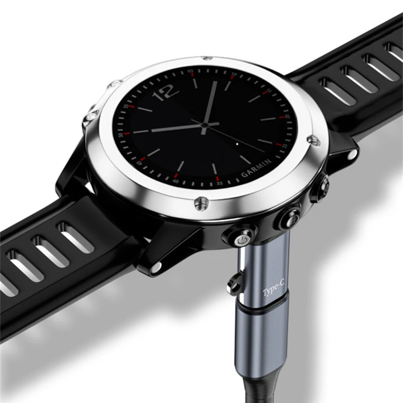 شاحن محول ل Garmin forerunner 265S / 265 / 965 غريزة ساعة شحن محول ميناء تحويل إلى Type-C/Micro USB/IOS