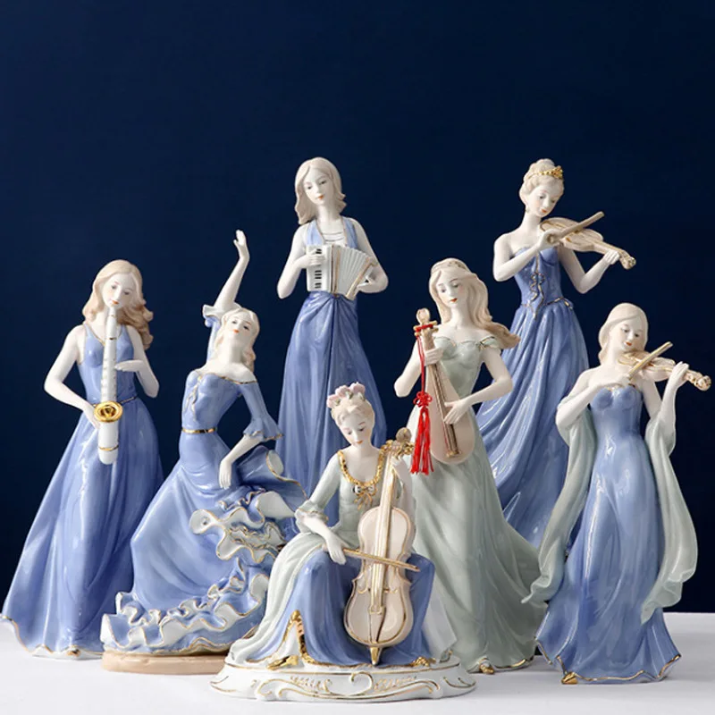 European ceramics Western figure ornaments living room wine cabinet bedroom decorations home ornaments