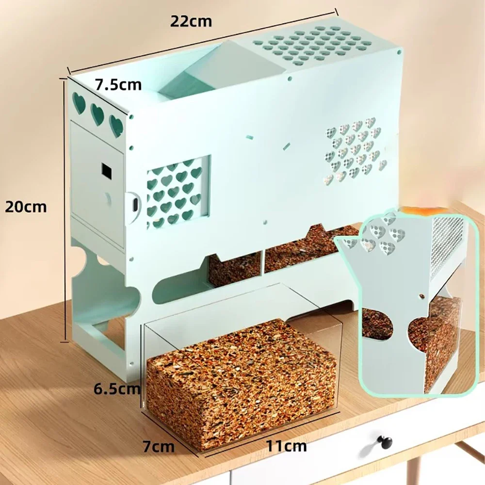 Electric Bird Food Dehuller Mini Adjustable Speed Sheller for Parrot Millet Mixed Grain