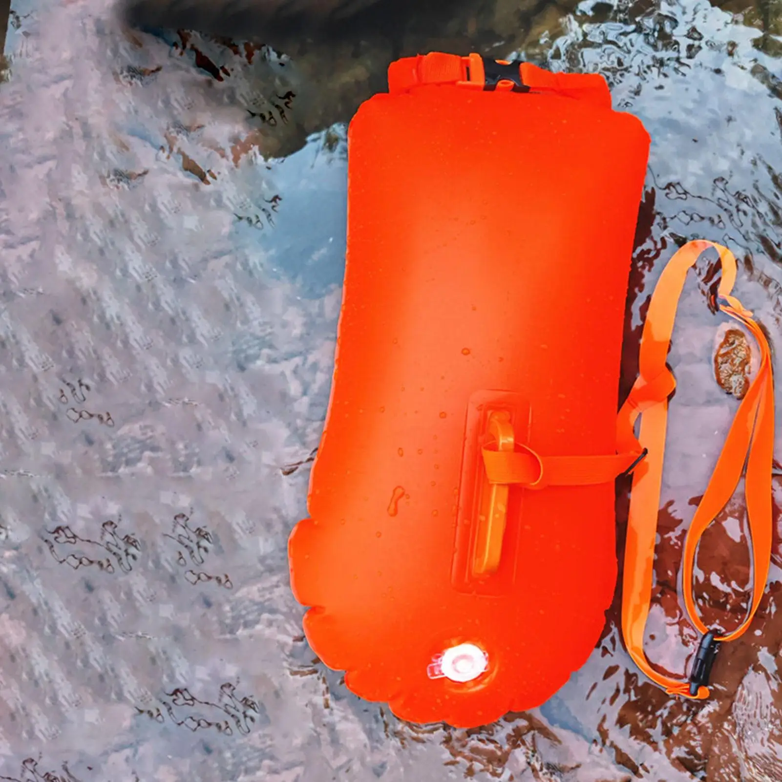 Надувной буй для плавания, легкая подушка безопасности для плавания, хранение с поясным ремнем, водные виды спорта, инструменты для хранения плавания