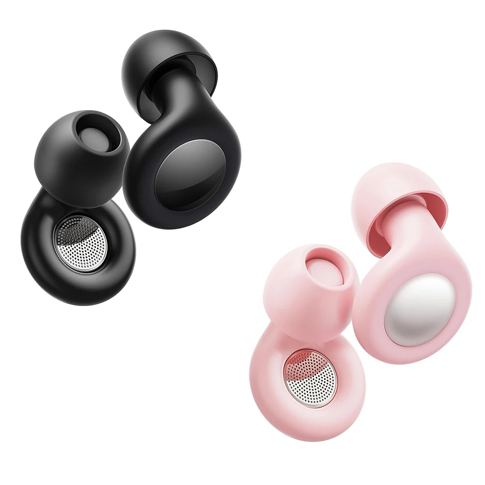 Ear Plugs for Sleeping Noise Cancelling, 25dB Ear Plugs for Noise Reduction with 8 Ear Tips, Reusable Silicone Earplugs Hearing