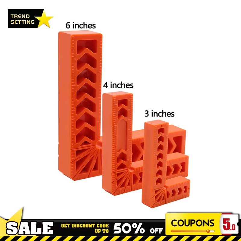 

3" 4" 6" Inch Positioning Squares For Woodworking 90 Degree Corner Right Angle Clamps Carpenter Corner Clamping Square Tool