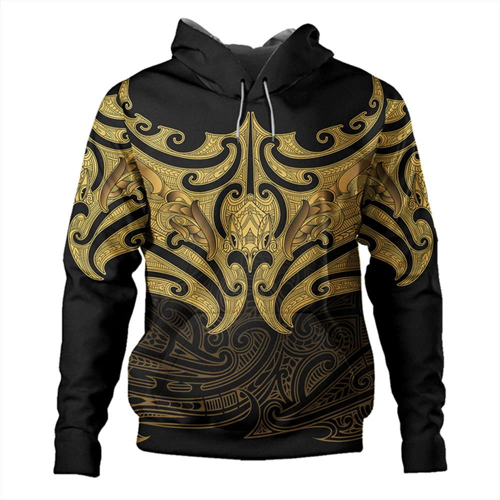 

2024 New Zealand Tribe Tattoo Symbol 3D Print Men Sweatshirts Hoodies for Men Pullover Men Clothes Y2k Tops