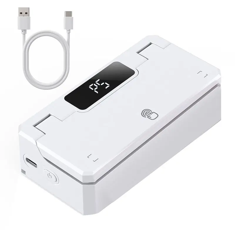 DT39 Mini Bag Sealer and Cutter, Handheld Bag Sealer Heat Seal - Rechargeable Chip Bag Sealer with LED Display, 5 Modes, for