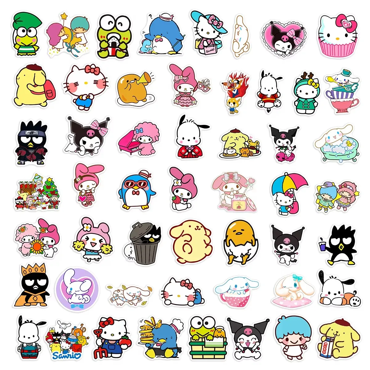 50/100Pcs Cute Hello Cat Collection Stickers Diary Notebook Decals Phone Laptop Luggage Stationery Decorative Stickers image 3