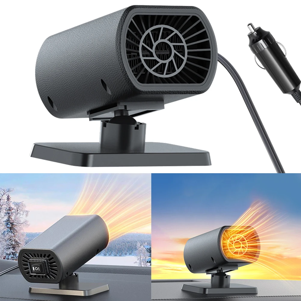 For Cold Weather 12.3x5.2x7.2cm 220W Car Heater Defogger 12v Heating Fan Defogger Heating Fan Two Gear Adjustment