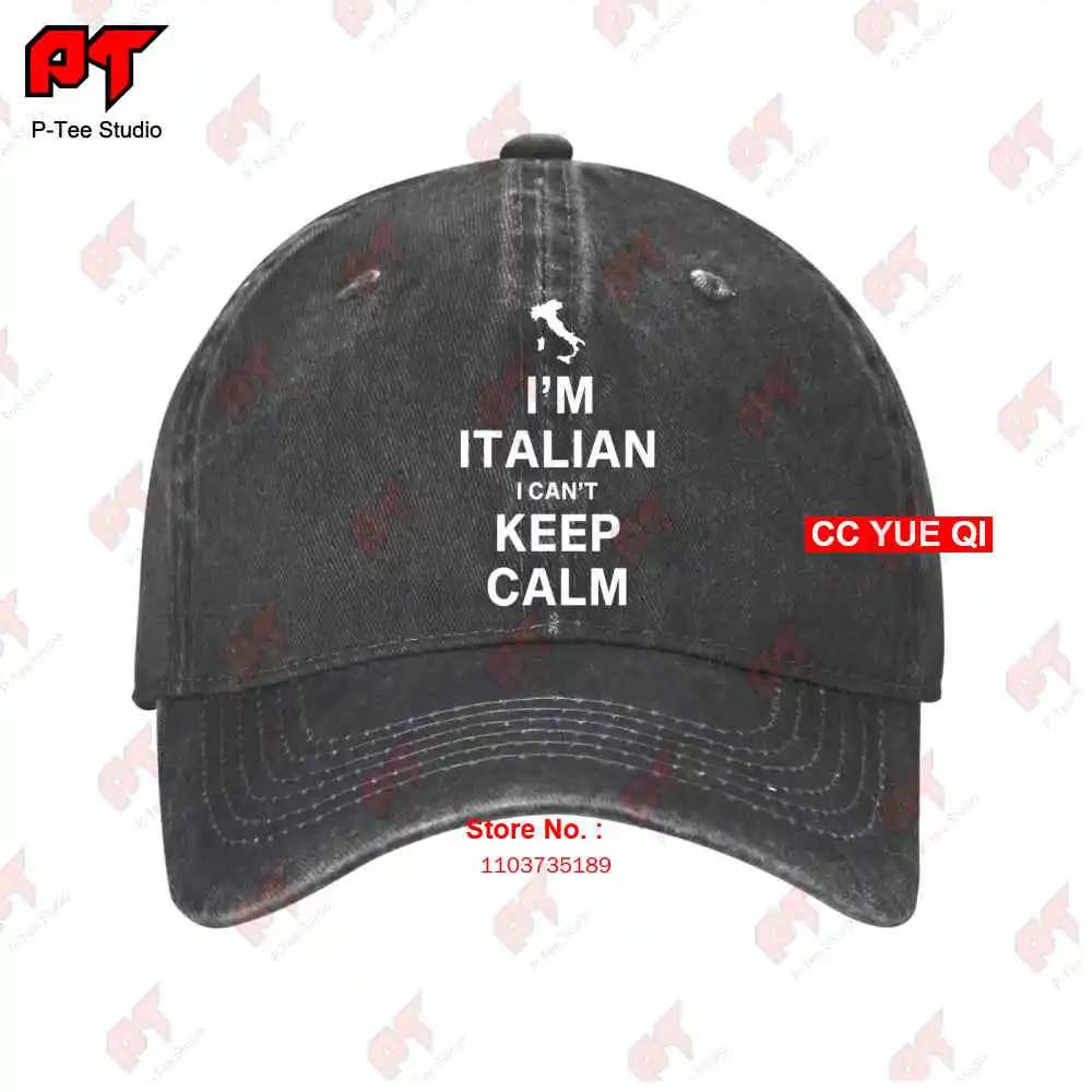 Im Italian I Cant Keep Calm Baseball Caps Truck Cap 89FH image 4