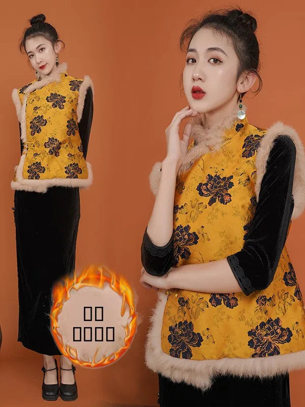 

Autumn Winter Thiened Rabbit Fur Cottonadded Tang Suit Small Coat Women's Sle Jaet Large Brand Commute Sle