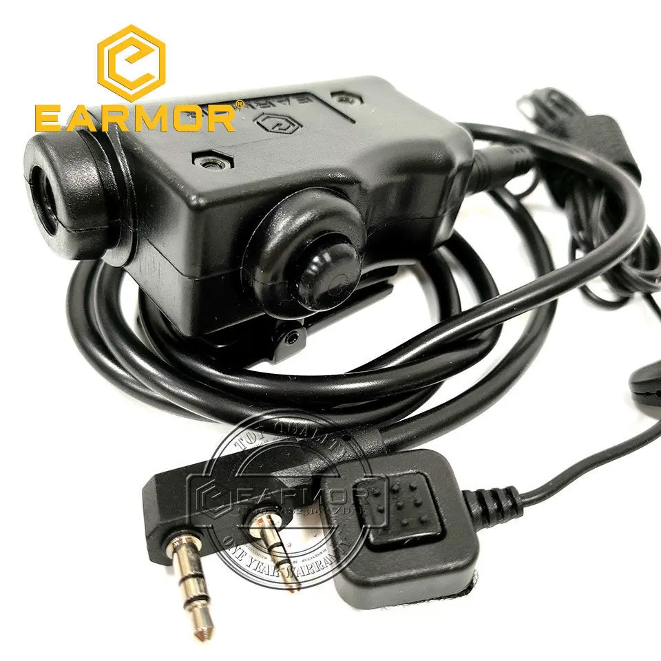 EARMOR M52 PTT Adapter Tactical Headset PTT Kenwood Midland Extend The Finger Line Button Combination