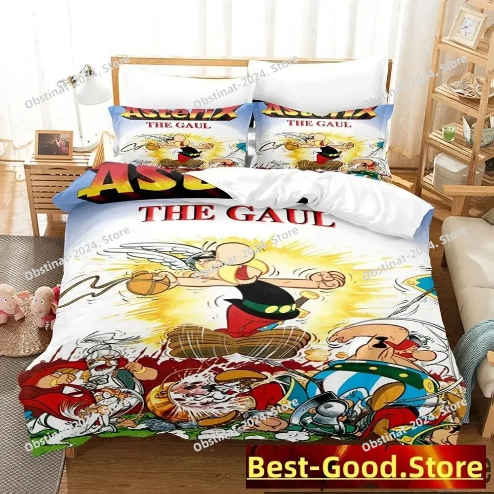 

3D Print Gaul Hero Asterix Bedding Set Boys Girls Twin Queen King Size Duvet Cover Pillowcase Bed boys Adult Home Textileextile