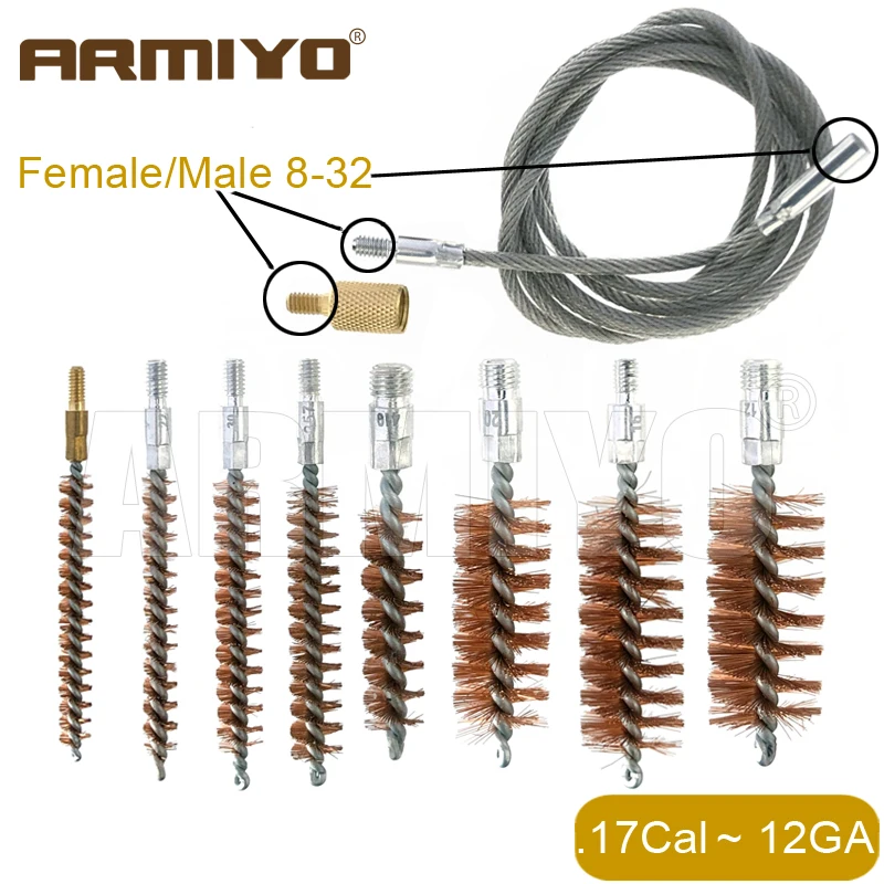 Armiyo Taktische Gen 2. Generation Unendlich Verlängerbare 5mm Kabelbürste zur Kohlenstoffablagerungsreinigung, Bronze-Bürste für Jagdzubehör – Detail 14