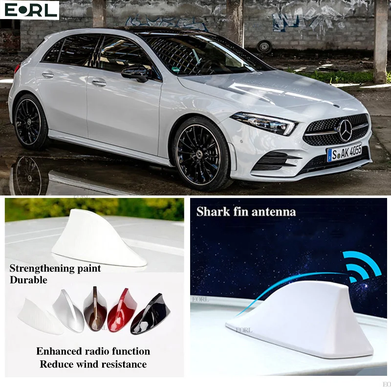 For Mercedes Benz A-Class Shark Fin Antenna FM Signal Super Aerials Amplifier Waterproof Signal Amplifier FM/AM Radio Aerials