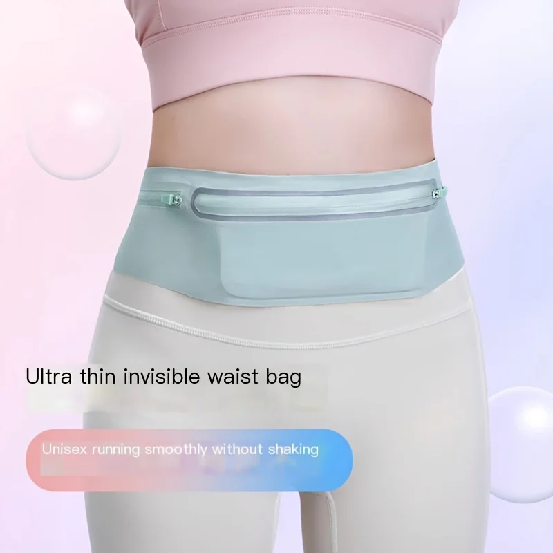 슬림 웨이스트 백, 3개의 포켓, 7.5인치 휴대폰 수납 가능. 달리기, 자전거 타기, 여행에 적합합니다. 유니섹스 & 내구성.