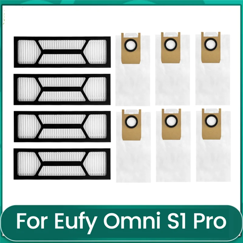

B50C 10 шт. мешки для пыли Hepa-фильтр для Eufy Omni S1 Pro аксессуары для роботов-пылесосов сменные мешки для пыли моющиеся фильтры