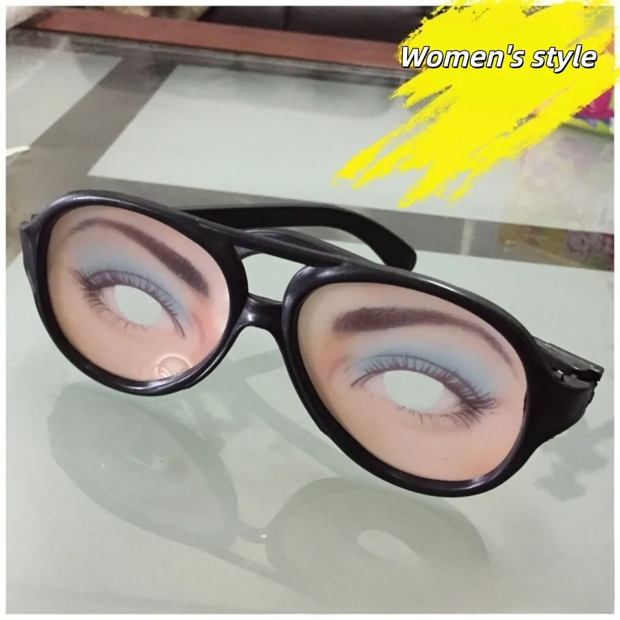 Weird glasses, April Fool's Day and Christmas pranks and decorations, lightweight plastic party props for both men and women