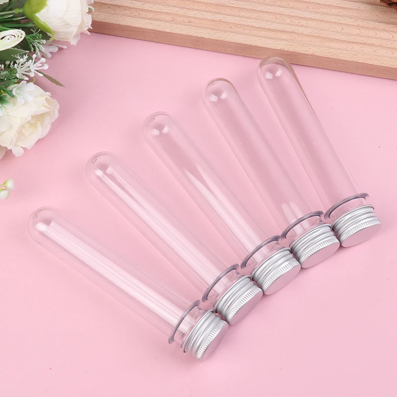 5 uds 40ml máscara transparente tubo de plástico de prueba de sal de baño con tapa de aluminio tubo cosmético transparente vacío