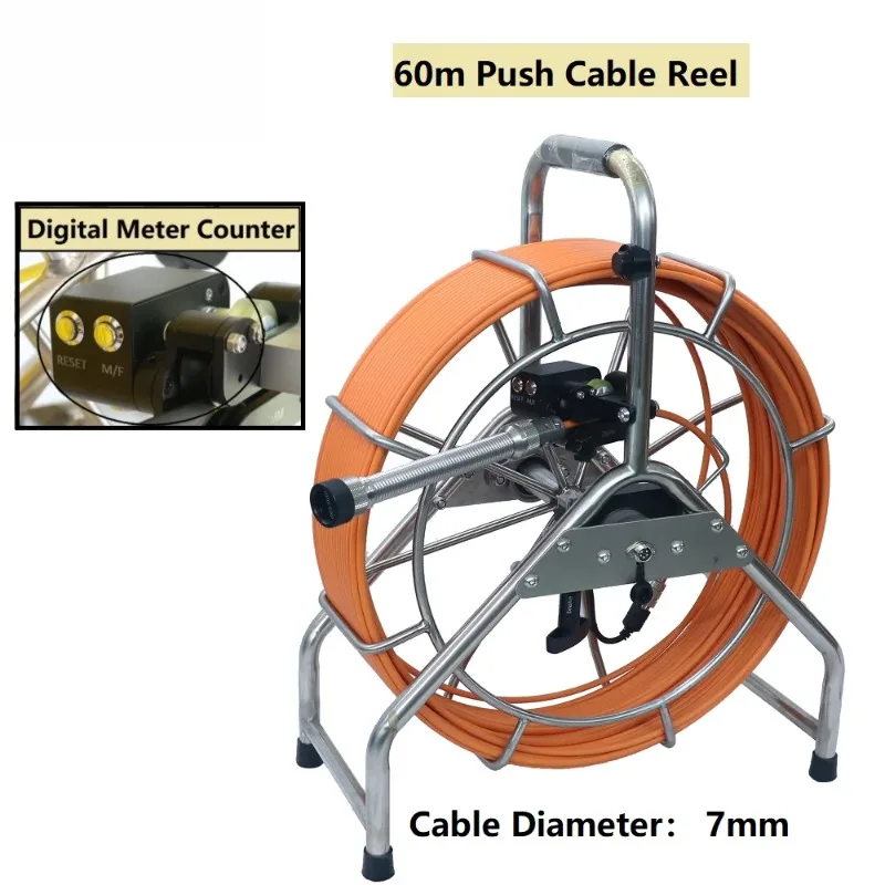 80M Waterproof Drain Sewer  Video Camera 1080P HD DVR 512hz Sonde 50mm Pan Tilt Camera