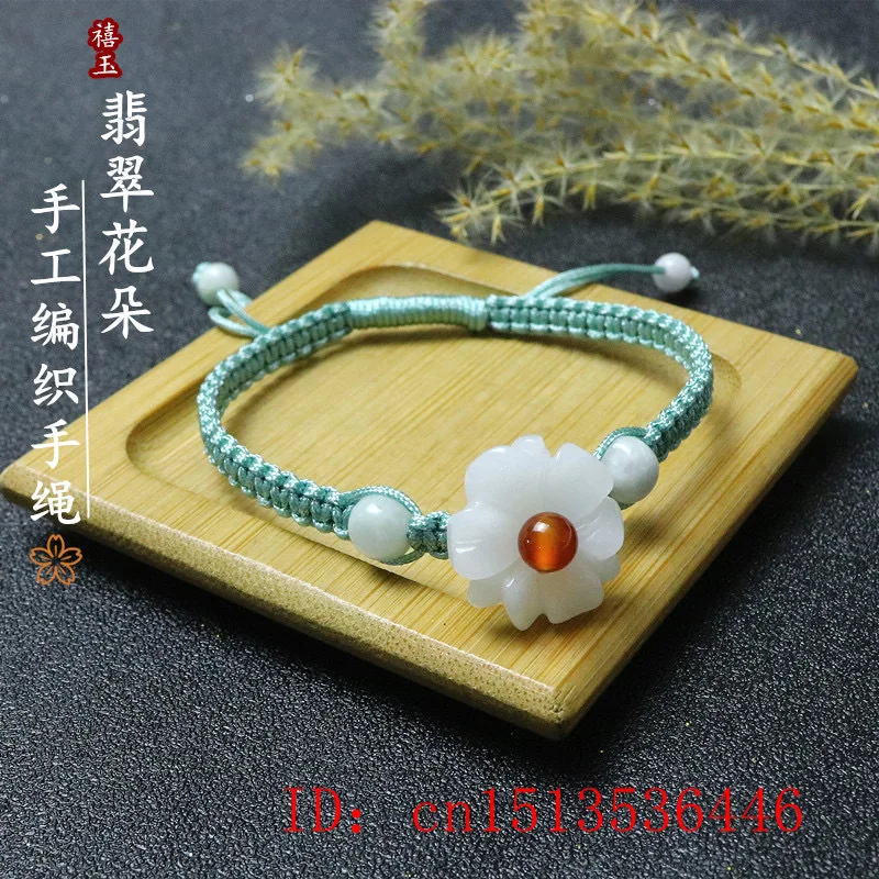 Burmese Jadeite Jade Flowers Bracelet Natural Men Gift Luxury Talismans Gifts for Women Real Jewelry Gemstones Necklace Charms