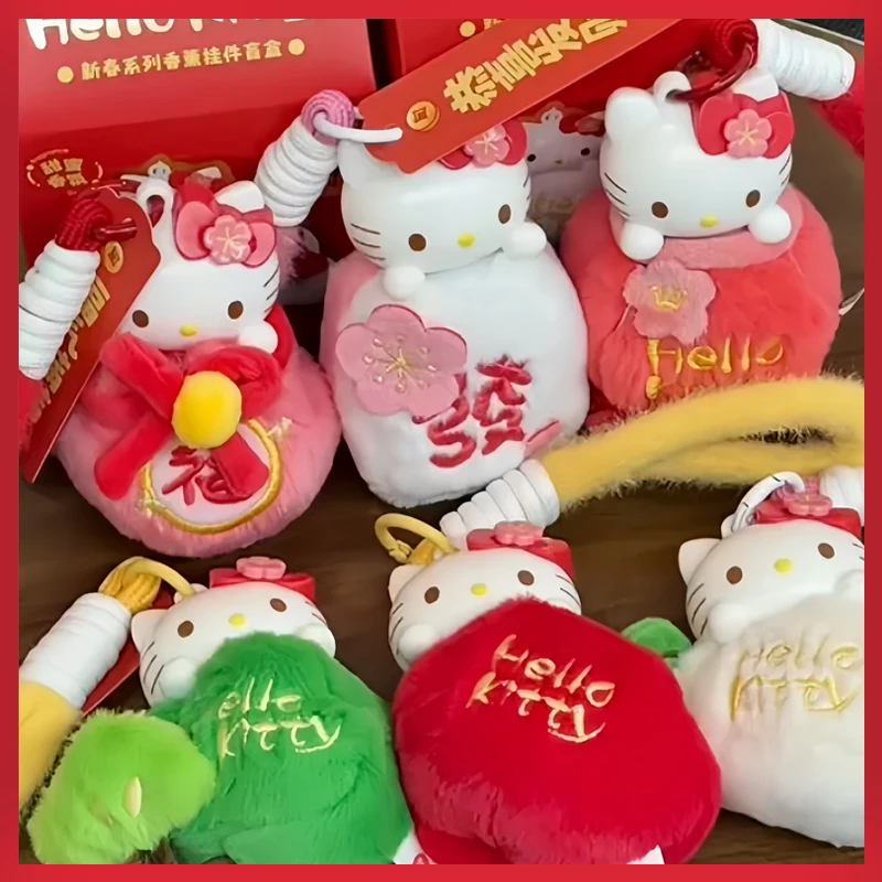 

Весенний фестиваль серии Hello Kitty, натуральная слепая коробка, милая сумка, подвеска, модные и популярные куклы, подвеска для ароматерапии, подарки