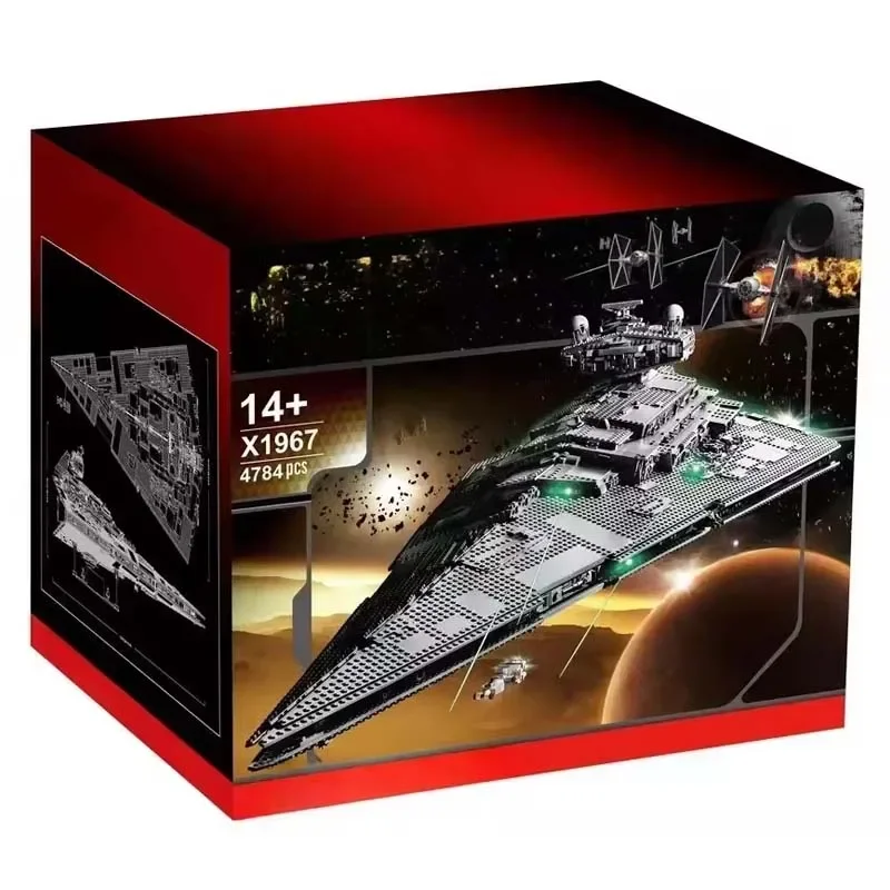 

4784 шт. UCS Imperial Star Destroyer, совместимый 75252, строительные блоки, кирпичи, игрушки, супер отличный идеальный космический корабль, рождественский подарок