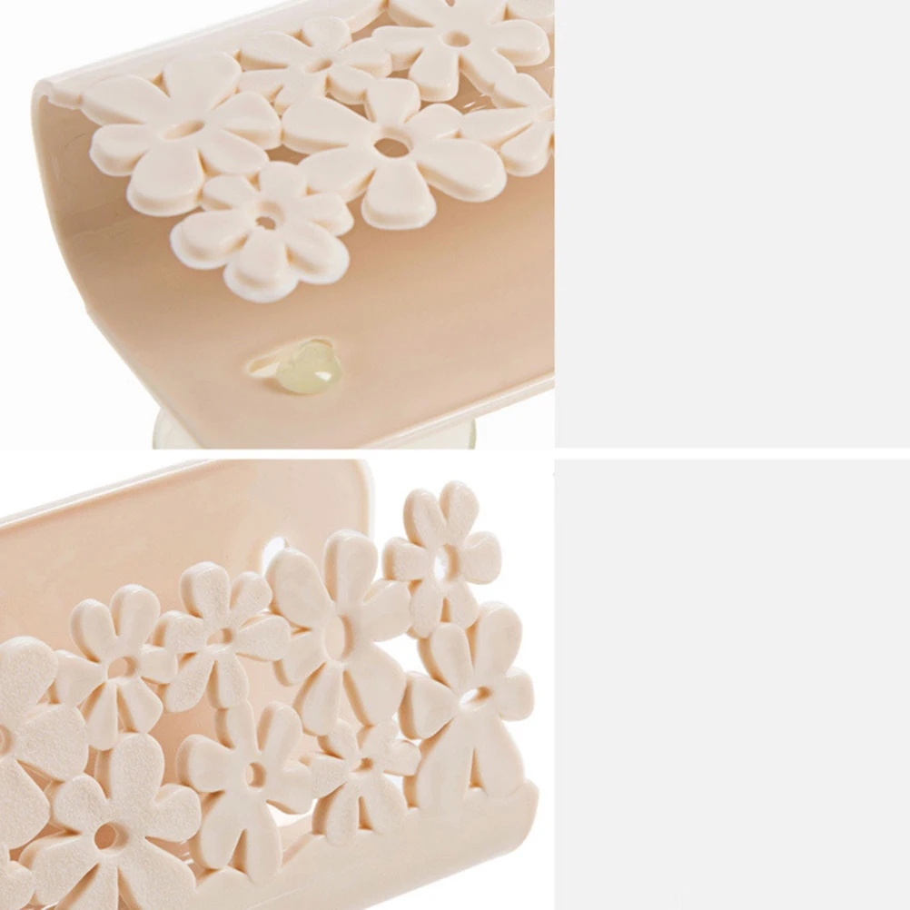 

Sink Sponge Hanger Dishwashing Drainer Rack Apricot Color PP Eco-Friendly Suction Cup Design Evenly Distributed Holes