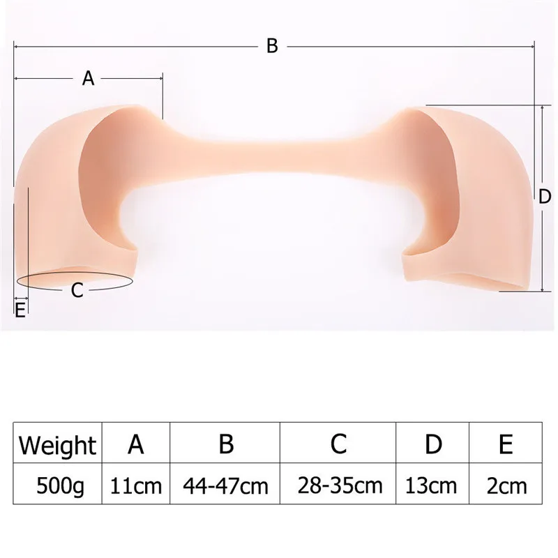 Silicone Solid Pads Enhancer Men Shoulder Push-up Muscle Shaping 500g Styles Stronger Cosplay Bodysuit Sexy