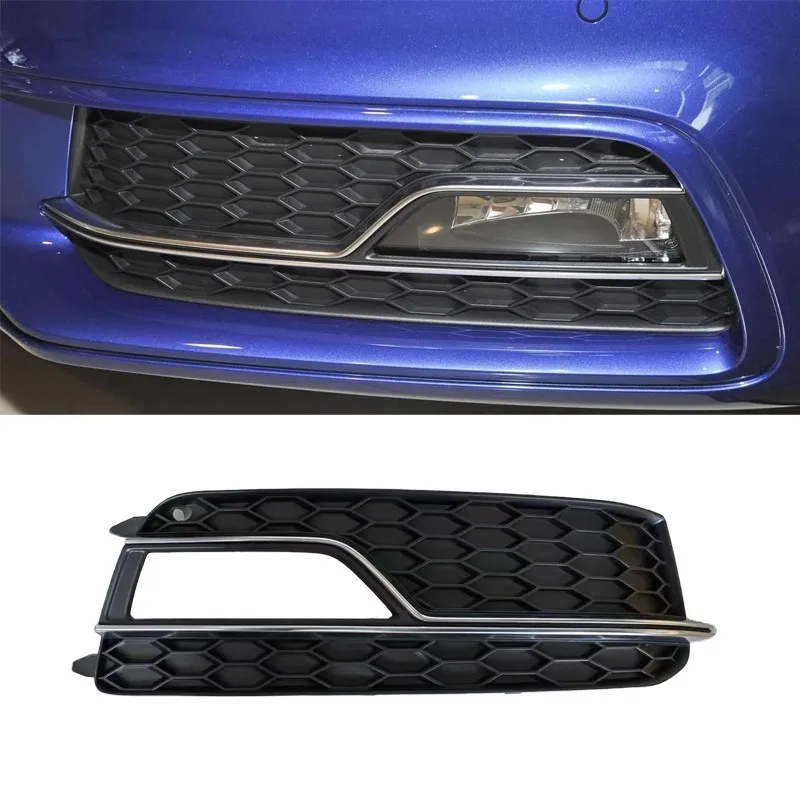 

Левая/правая пара для Audi A5 Sline S5 2013-2017 гг. Сотовая сетчатая решетка противотуманных фар Нижняя сетчатая решетка противотуманных фар Крышка