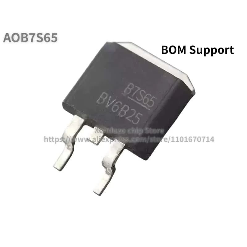Paquete de 5 unidades AOB7S65 B7S65 TO-263 Original y genuino