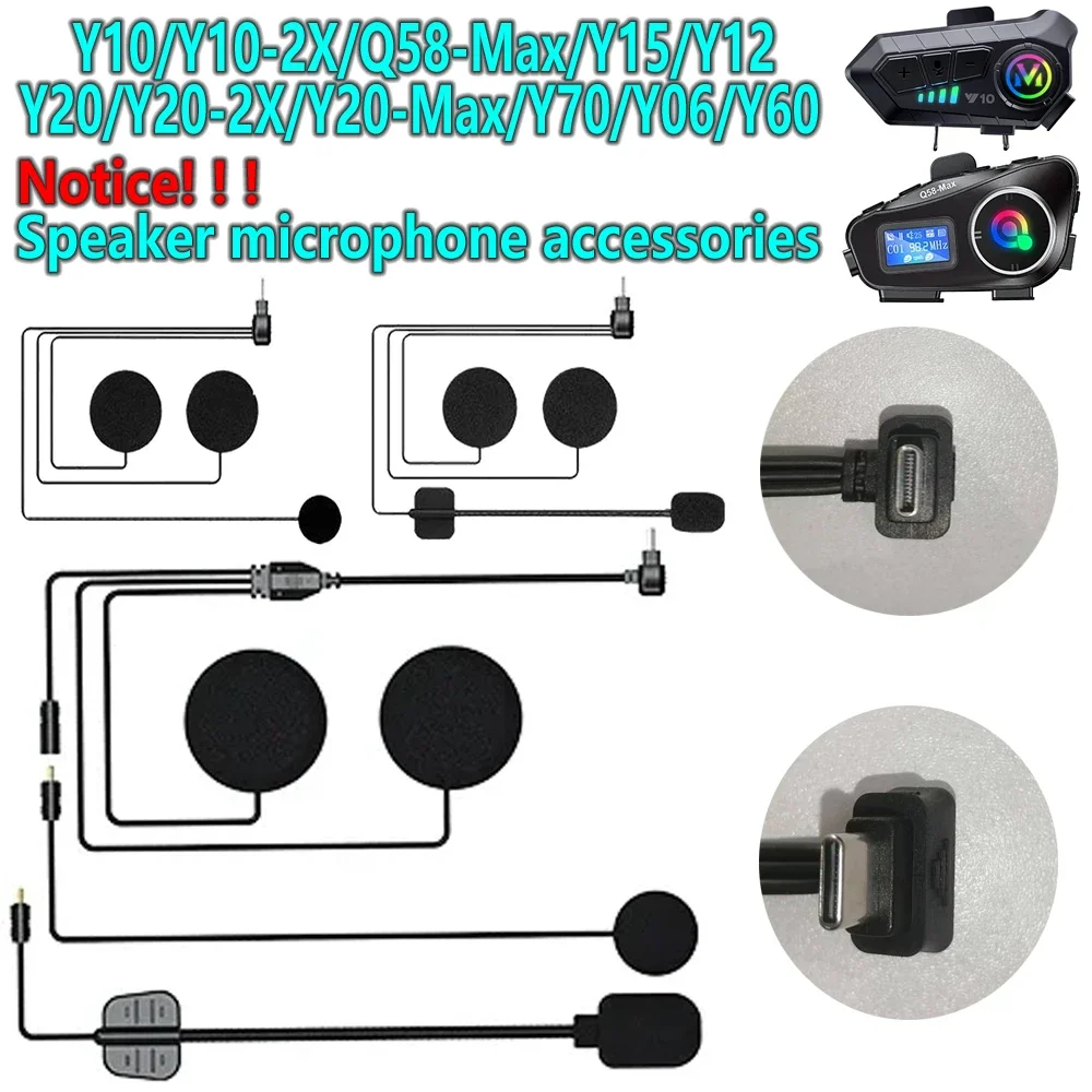 

ZHIYU Bluetooth Headset Intercom Microphone Accessories Full Half 3/4 Helmet Microphone Cable