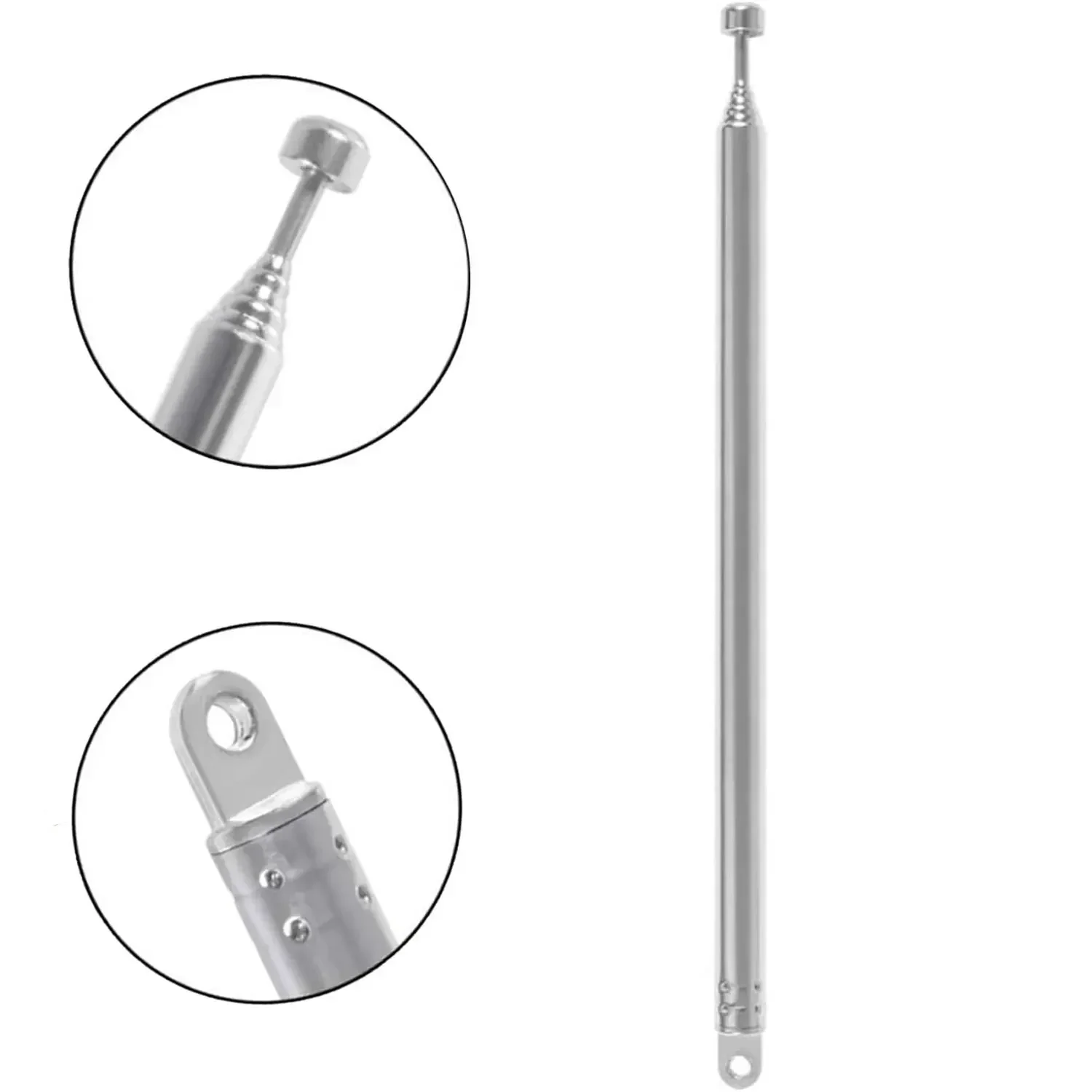 7 Sections Telescopic 74cm AM FM Antenna Portable Radio Antenna Replacement For Portable Radio Home Stereo Receiver AV Audio