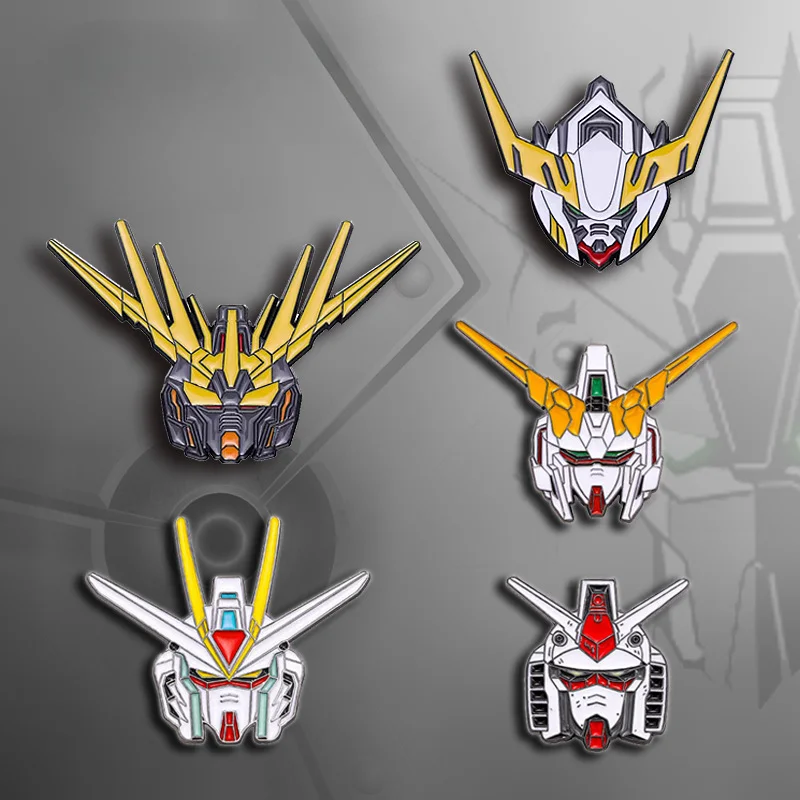 Gundam Metal Badge Mobile Suits Mecha Robot Anime Enamel Lapel Bag Brooch